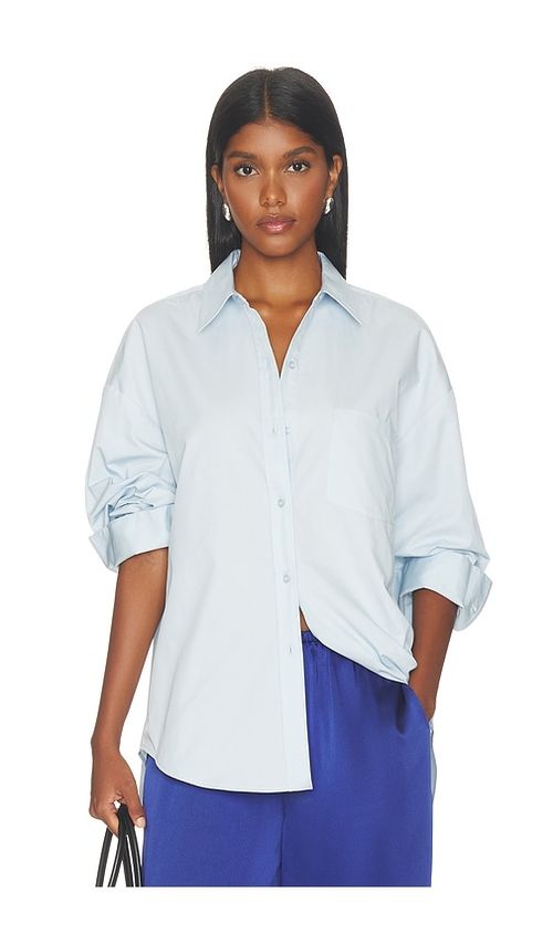WAO Poplin Button Up in Blue. XL. Also in XXS, XS, S
