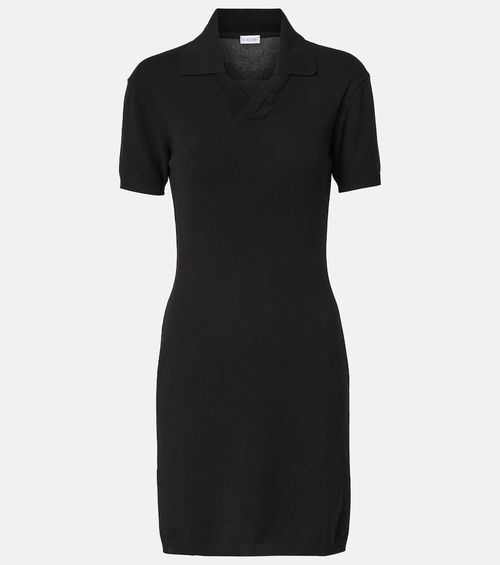 Cotton-blend polo dress