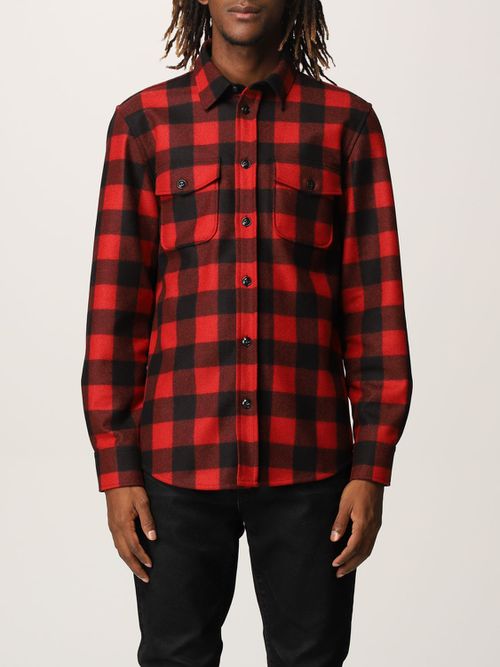 Alaskan patchwork overshirt - Red