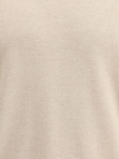 Cashmere Crew Neck Sweater — Beige