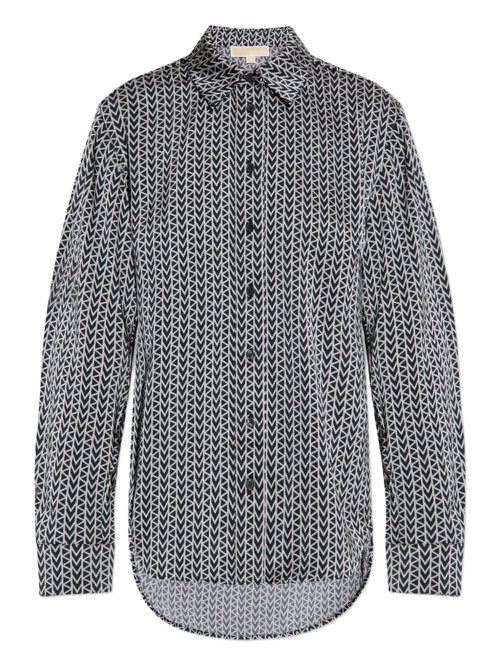 Geometric-print shirt - Black