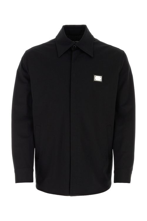 Logo-Patch Shirt — Black