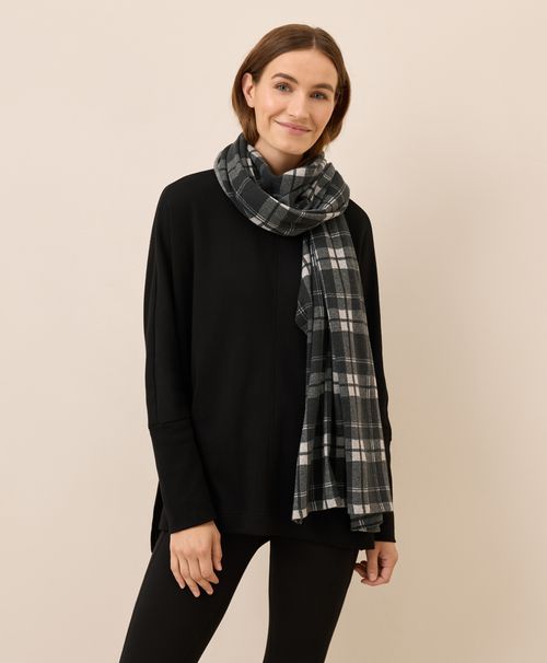 Women's Haven Plaid Airplane Travel Scarf Wrap