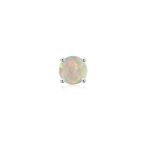 Angara 0.5 CTW Basket-Set Round Opal Stud in Platinum