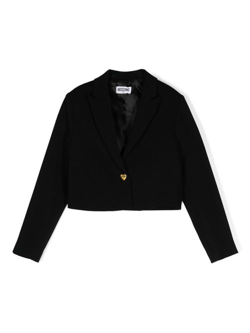 Peak-lapels cropped jacket - Black