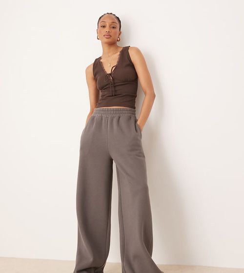 ASOS DESIGN Tall straight leg sweatpants in gray