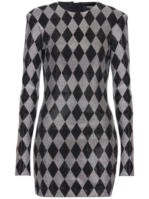 Crystal-embellished minidress - Black