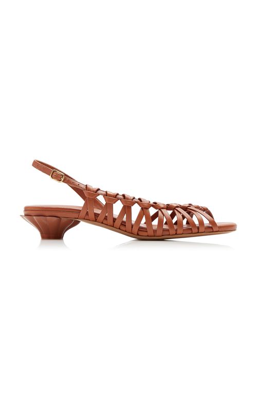 Estra Knotted Leather Sandals - Moda Operandi