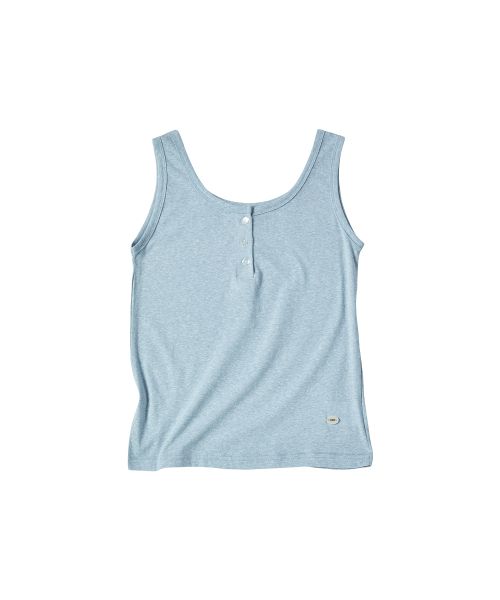 W FLOWER BUTTON SLEEVELESS
