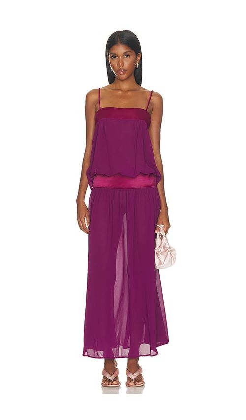 LIONESS Gracia Maxi Dress in Wine. XL. Also in