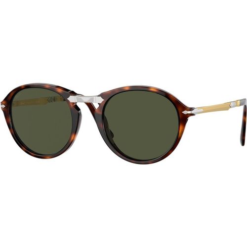 Persol Unisex PO3274S 24/31 Zonnebrillen Plastic Havana Groente Panto