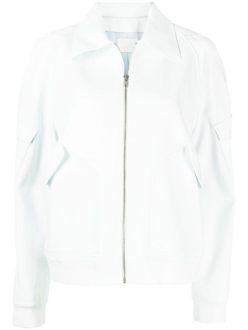 Zip-up fitted bomber jacket - Blue