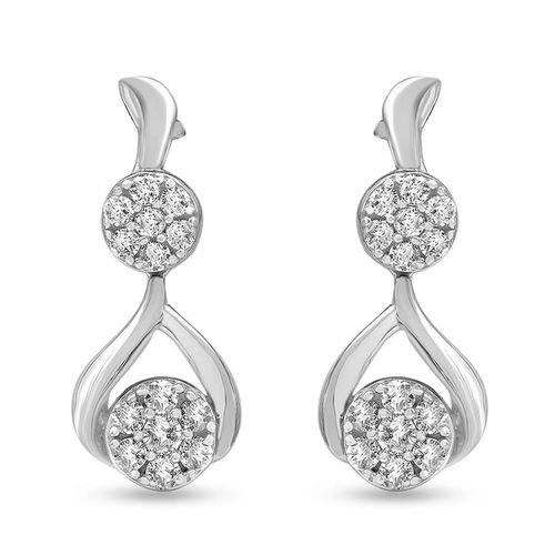 Sterling Silver 0.50 Carat Lab Grown Diamond Drop Earrings for Women