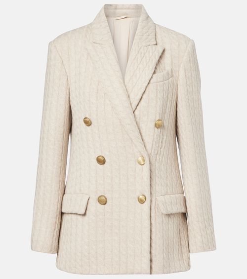 Monili cable-knit cashmere blazer