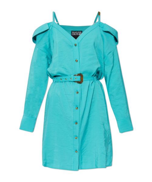 Couture BLUE Off-shoulder dress