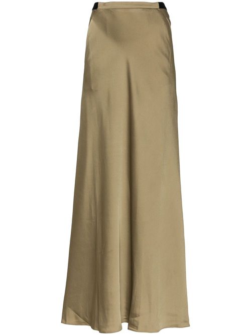 Front pocket bias maxi skirt - Neutrals