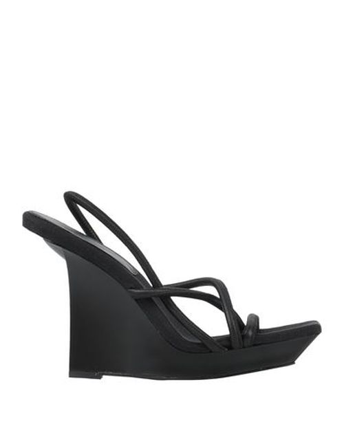 Woman Sandals Black Size 7 Leather