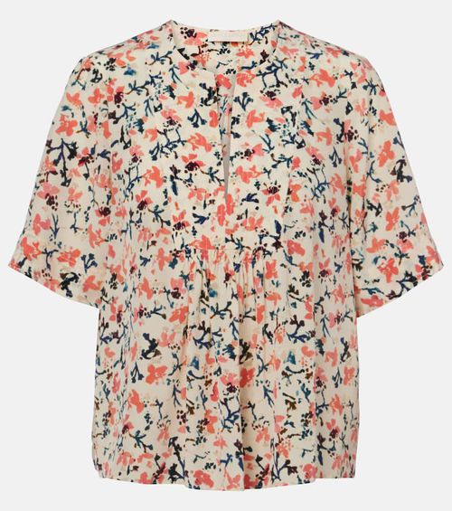 Calla floral silk top