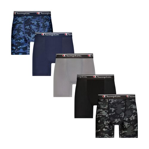 Boys 5pk Performance Boxer Brief - GRAY BLUE CAMO XL:-