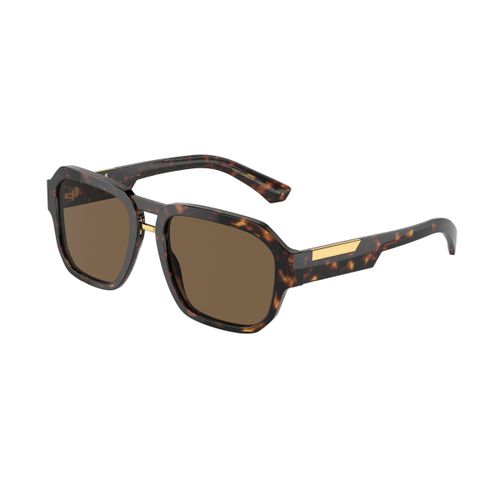DG4464 Linea MIRROR LOGO 502-73 Havana Marrone Acetate Occhiali Sole - Men