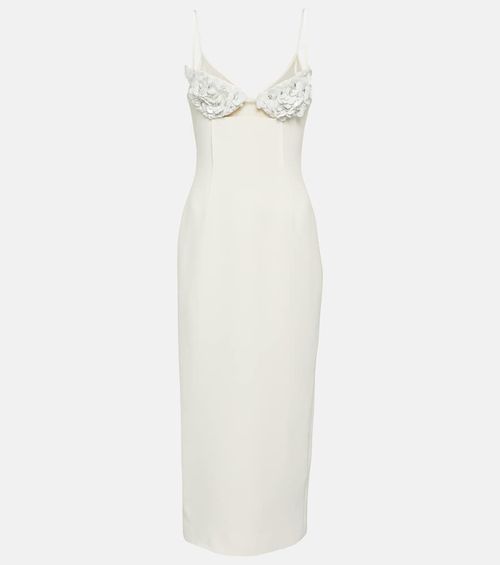 Embellished cady midi dress