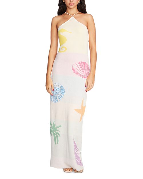 Barbara Seashell Print Cover-Up Dress