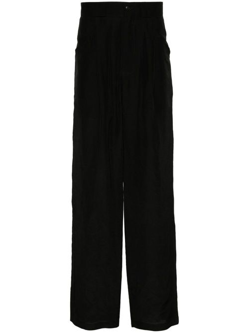 Tailored loose-cut trousers - Black