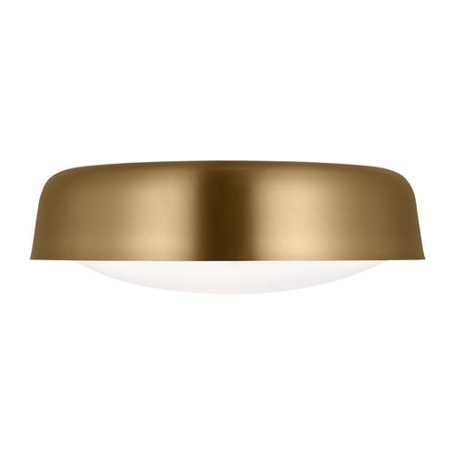 Burnished Brass Two Light Flush Mount from the Draper Collection