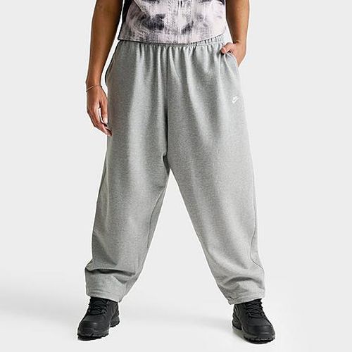 Men's Sportswear Club Oversized French Terry Jogger Pants in Dark Grey Heather/Light Smoke Grey/White