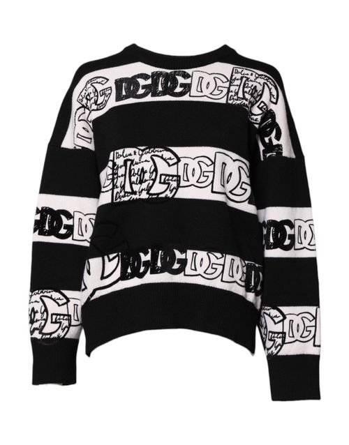 Logo-Print Cashmere Sweater — Black