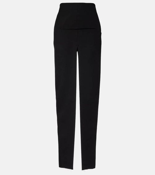 High-rise virgin wool maxi skirt