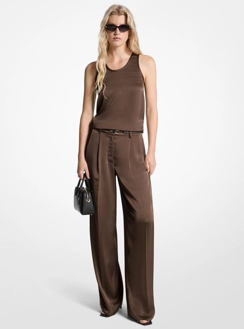 Drapey Satin Wide Leg Pants