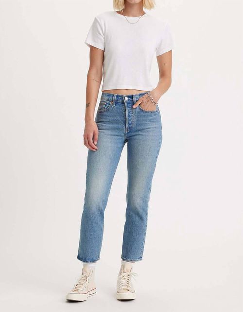 Wedgie Straight Jeans In Calling All Blues - Vintage Mid Wash