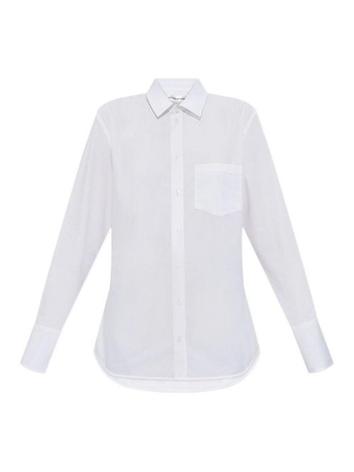 White Cotton Shirt With Back Detail
