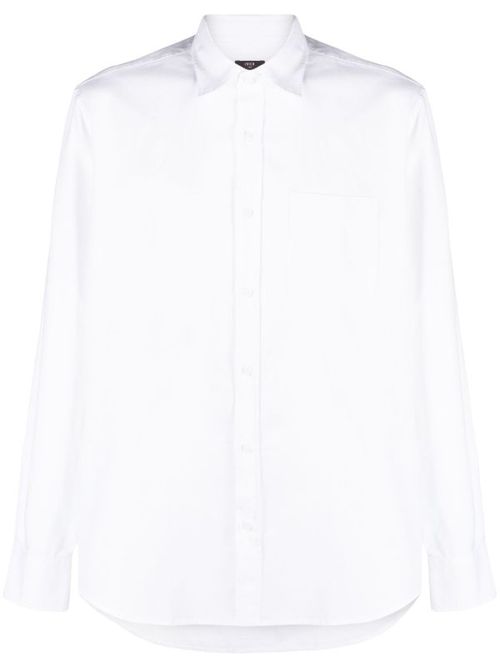 Long-Sleeve Cotton Shirt — White