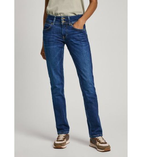 Pepe Jeans for woman. PL204729DP6 Blue Slim Jeans (24/32), Casual, Cotton, Denim