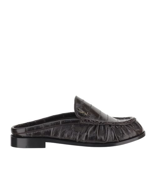 Logo Plaque Slip-On Flat Shoes