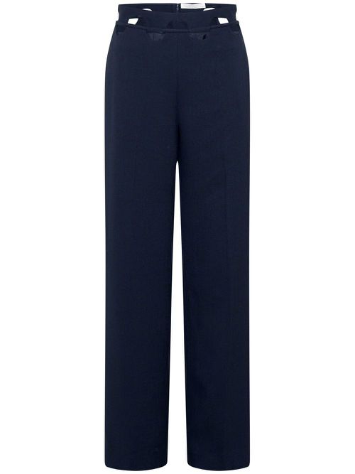 Hinge-seam straight trousers - Black