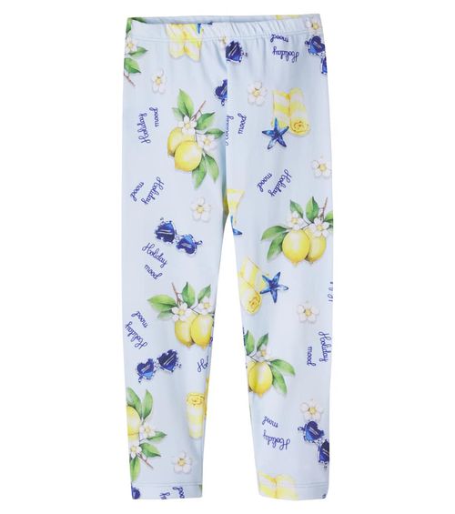 Printed cotton-blend jersey leggings
