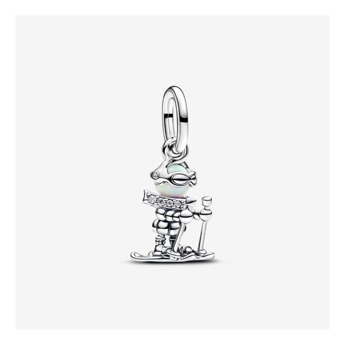 Pandora Moments Sterling Silver White Skier Dangle Charm 793514C01