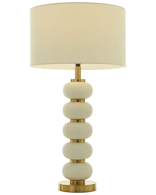 Contemporary Metal White Table Lamp