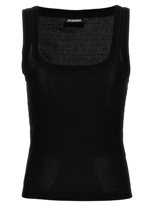 -Le Debardeur Gros Grain Top Nero-Donna