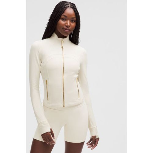 Lululemon – Women's Define Cropped Jacket Nulu – Color Gold/White