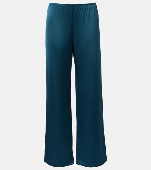 Barb satin wide-leg pants