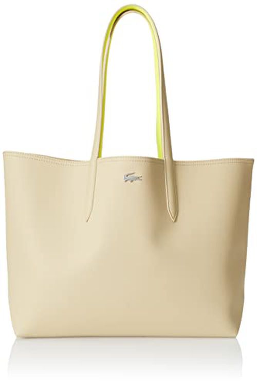 Lacoste Women's Anna Large Reversible Tote Bag, Soft Sage Yellow Elec, One Size