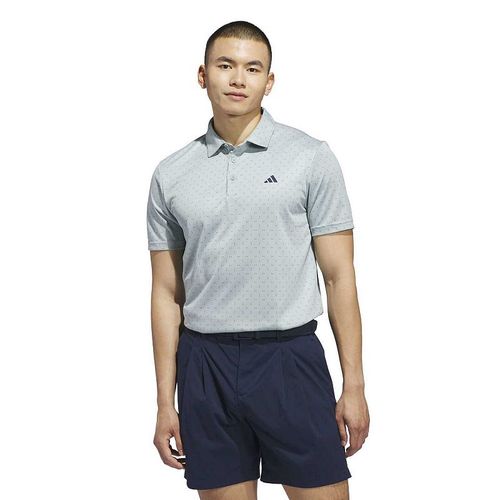 Men's adidas Performance Textured Print Polo Shirt, : arge, Wonder Green