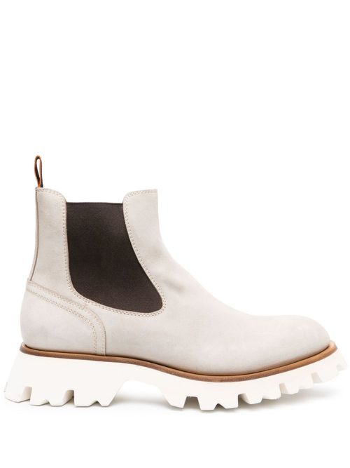 Chunky suede Chelsea boots - Neutrals