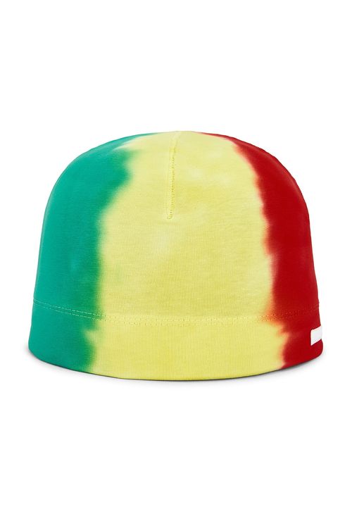 Spencer Badu Tie Dye Skull Cap in Multi - Yellow,Green. a