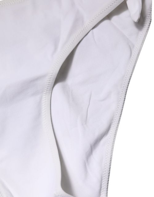 Side-Tie Nylon Bikini Bottom — White