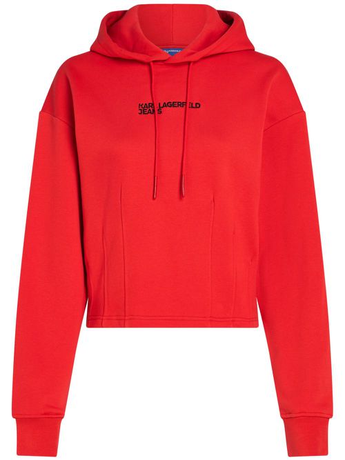 Pintuck hoodie - Red